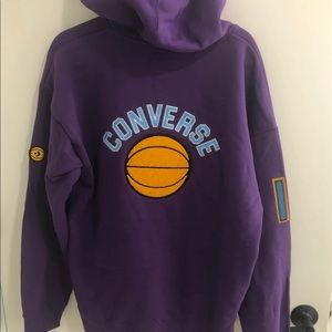 Converse x Just Don purple pullover hoodie